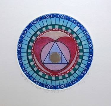 Find Your Stone Within - Colour Inked Etching - Limited Edition of 100 thumb