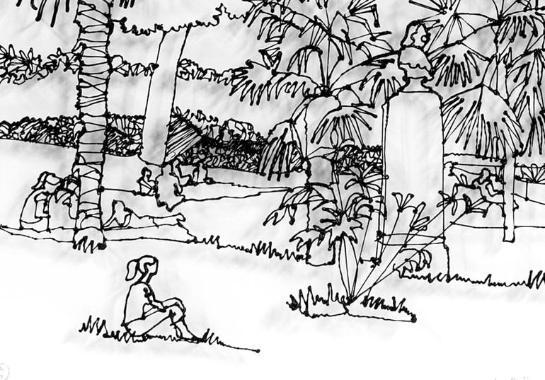 Original Figurative Architecture Drawing by Agnès Audras Filstories