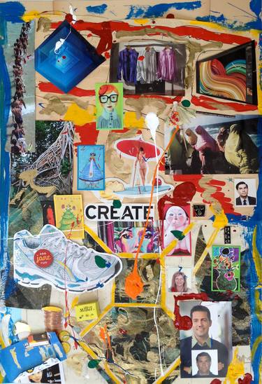 Original Abstract Culture Collage by Ralph Miller