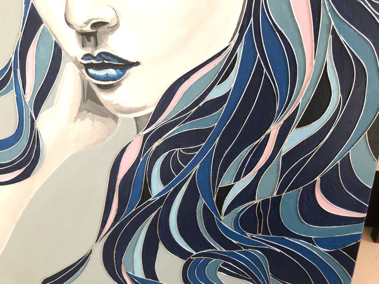 Original Abstract People Painting by Mallory Guinet