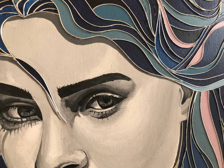 Original Abstract People Painting by Mallory Guinet