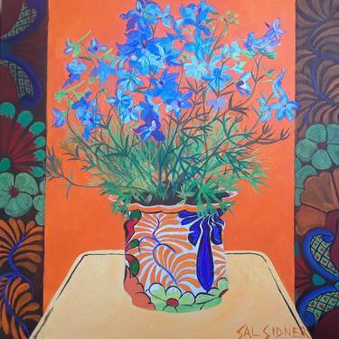 Original Fine Art Floral Paintings by Sal Sidner