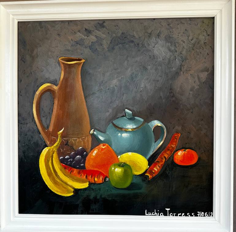 Original Fine Art Food Painting by Luchia Torres