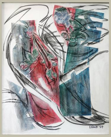 Original Cubism Abstract Mixed Media by Veena Advani