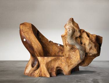 Olive Wood Sculpture Furniture Ariadna Bench thumb