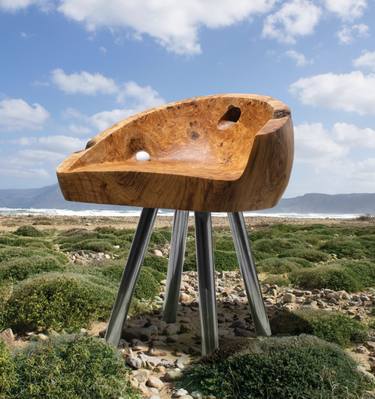 Olive Wood Sculpture Furniture Fedra Armchair thumb