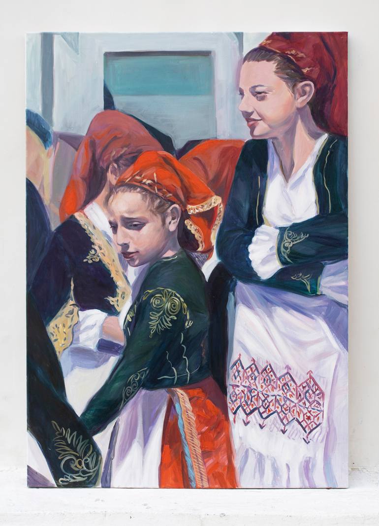 Original Figurative People Painting by Agapi Fidler