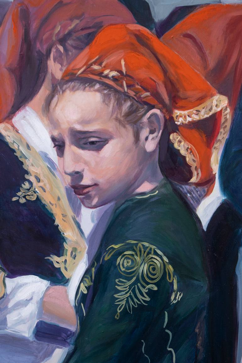 Original Figurative People Painting by Agapi Fidler