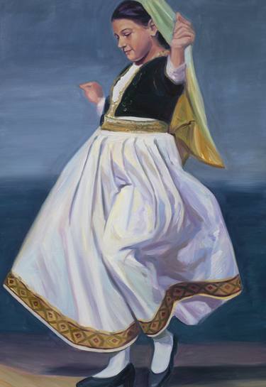 A girl from Crete dancing the Syrtaki thumb