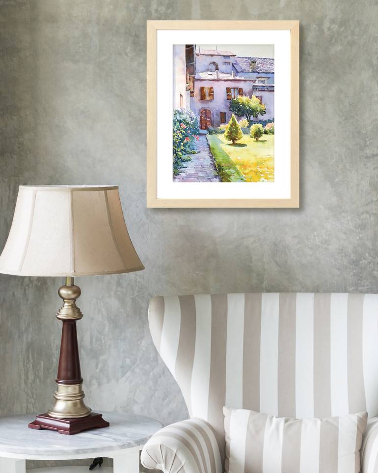 Original Contemporary Architecture Painting by Alfiya Galiullina