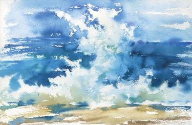 The wave. Watercolour thumb