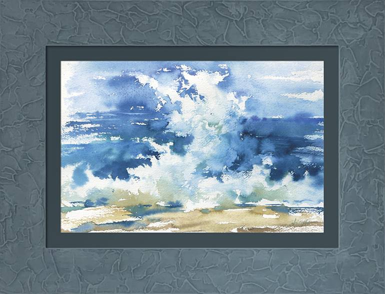 Original Figurative Seascape Painting by Alfiya Galiullina