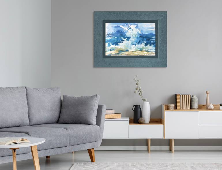 Original Contemporary Seascape Painting by Alfiya Galiullina