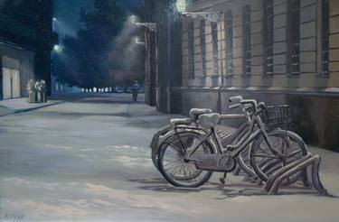 Original Bicycle Paintings by Alfiya Galiullina