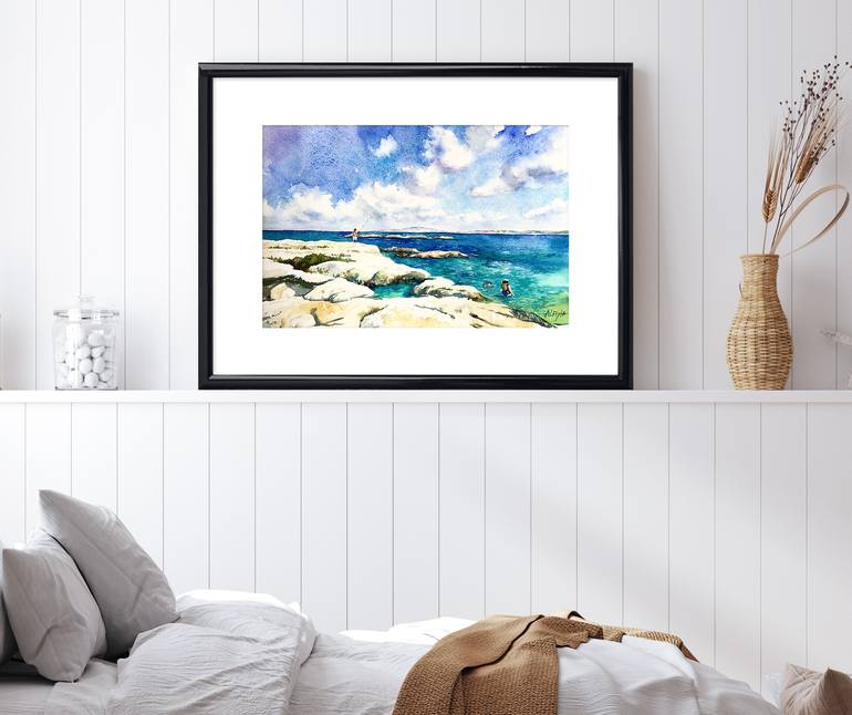 Original Figurative Seascape Painting by Alfiya Galiullina