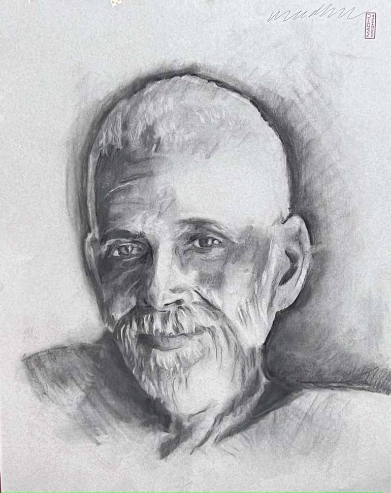 Ramana Drawing by Madhu Krishna | Saatchi Art