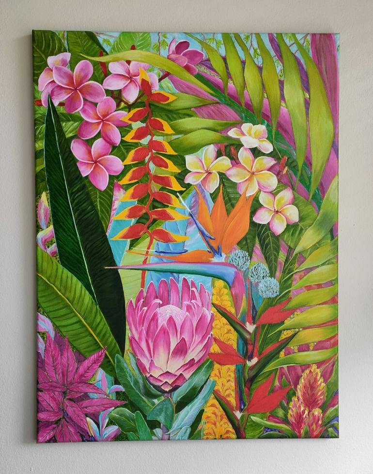 Original Abstract Botanic Painting by Victoria Bogdan