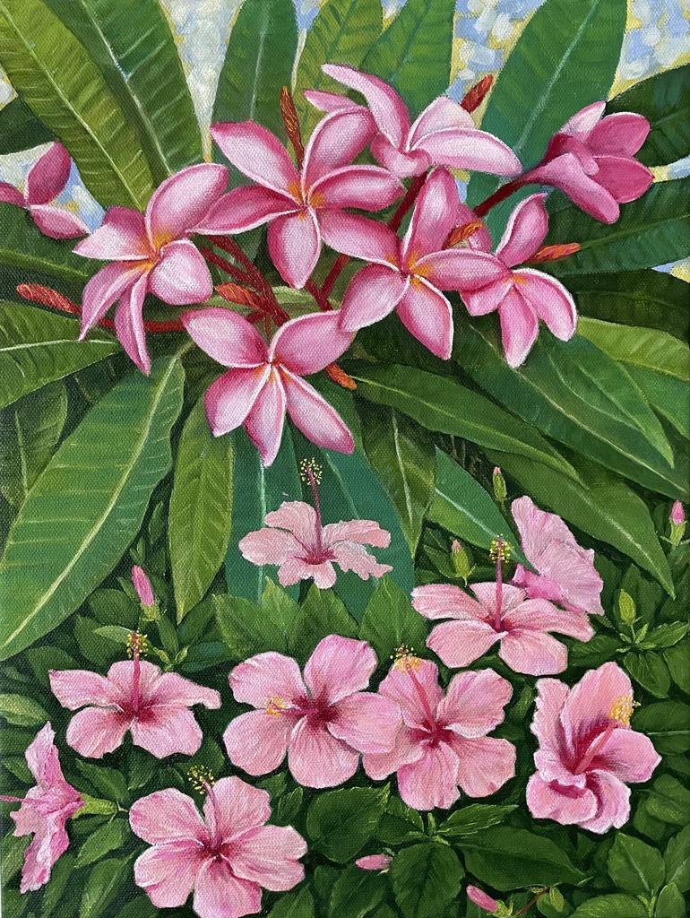 Print of Fine Art Floral Painting by Victoria Bogdan