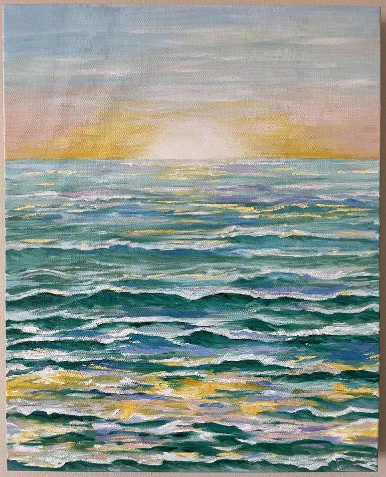 Original Impressionism Seascape Painting by Victoria Bogdan