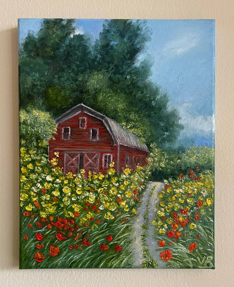 Original Impressionism Landscape Painting by Victoria Bogdan