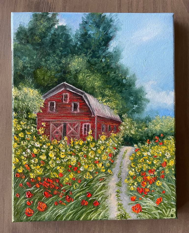 Original Impressionism Landscape Painting by Victoria Bogdan