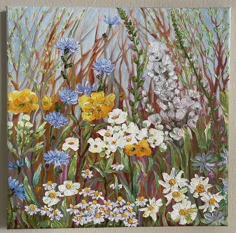 Original Impressionism Floral Painting by Victoria Bogdan