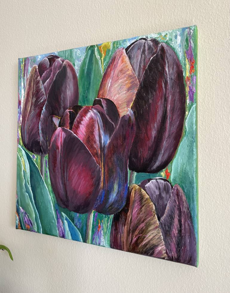 Original Impressionism Floral Painting by Victoria Bogdan