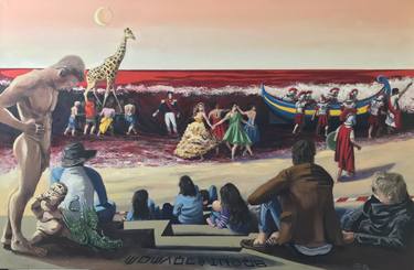 Print of Figurative Beach Paintings by Roy Forget