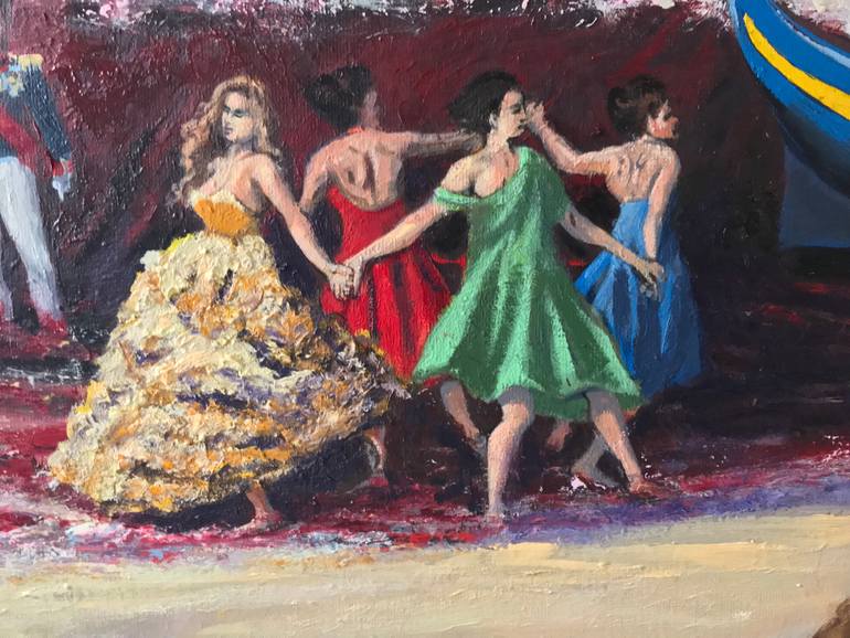 Original Figurative Beach Painting by Roy Forget