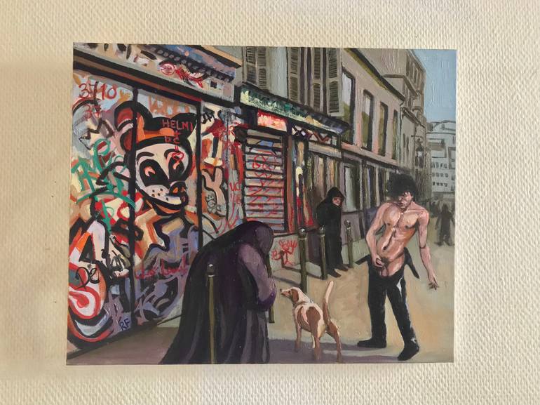 Original Figurative Cities Painting by Roy Forget
