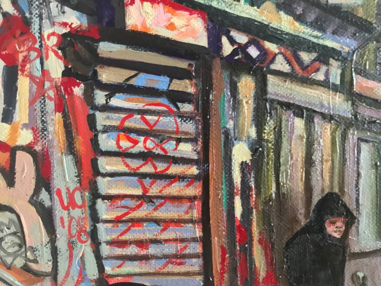 Original Figurative Cities Painting by Roy Forget