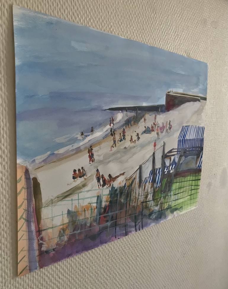Original Beach Painting by Roy Forget