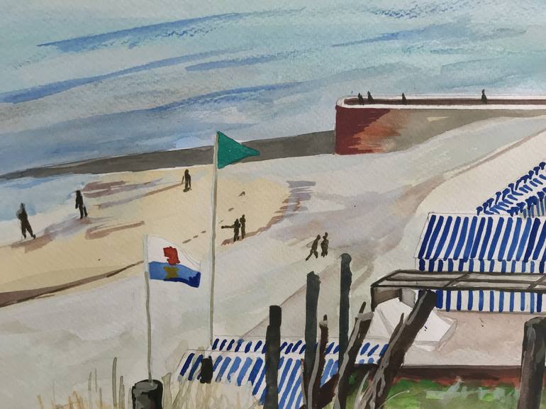 Original Beach Painting by Roy Forget