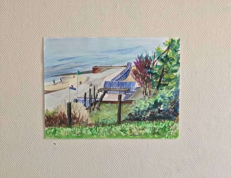 Original Fine Art Beach Painting by Roy Forget