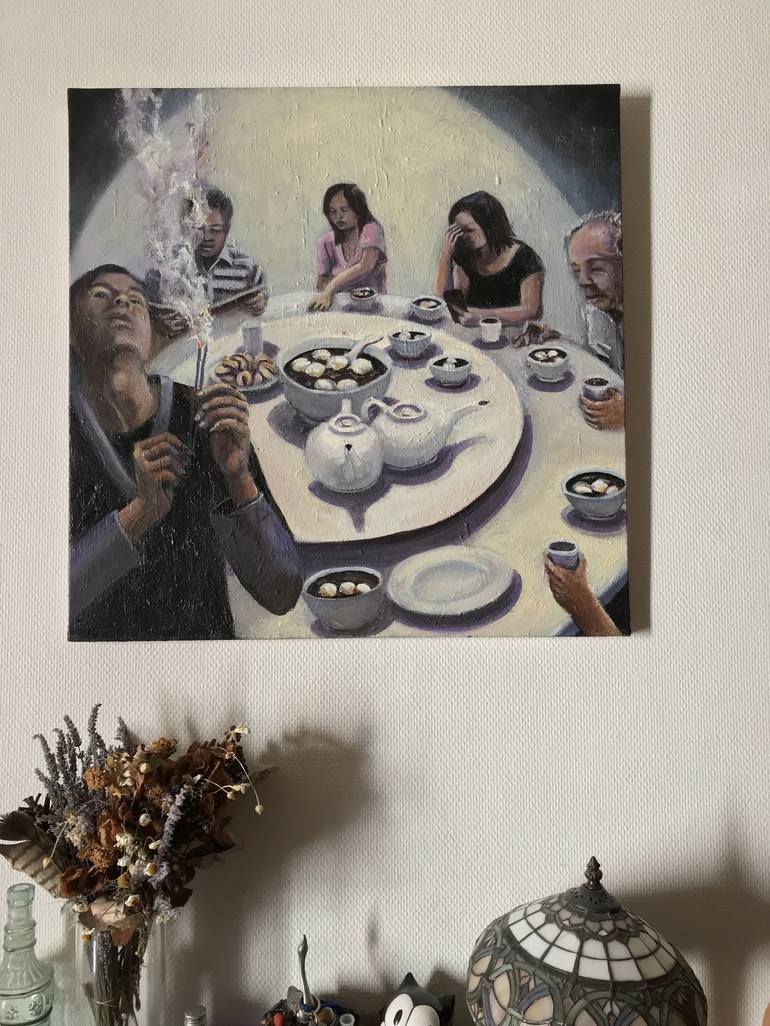 Original Family Painting by Roy Forget