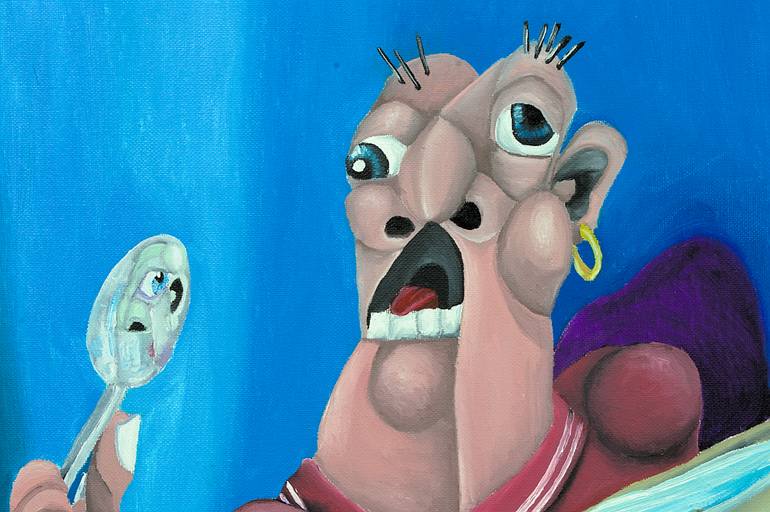 Original Abstract People Painting by Dino Bradford
