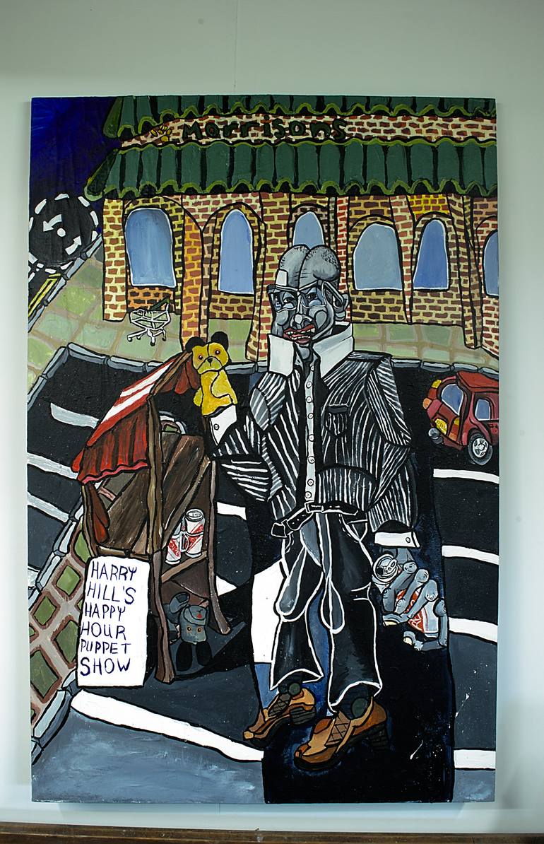 Original Abstract People Painting by Dino Bradford