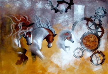 Original Conceptual Horse Paintings by Mithu Biswas