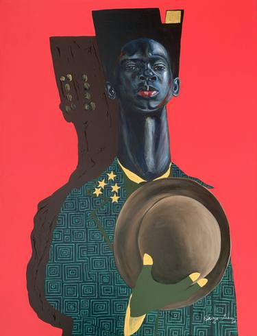 Original Art Nouveau People Paintings by Bukola Orioye