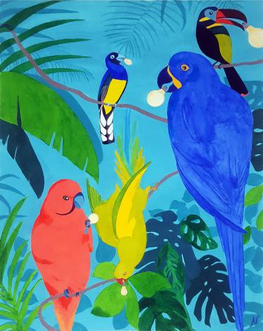 Original Animal Paintings by Muriel Monserisier
