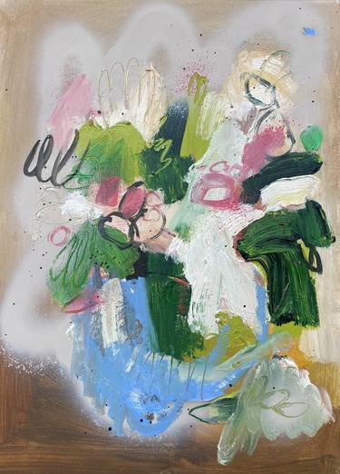 Original Abstract Floral Paintings by Clare Chinnery