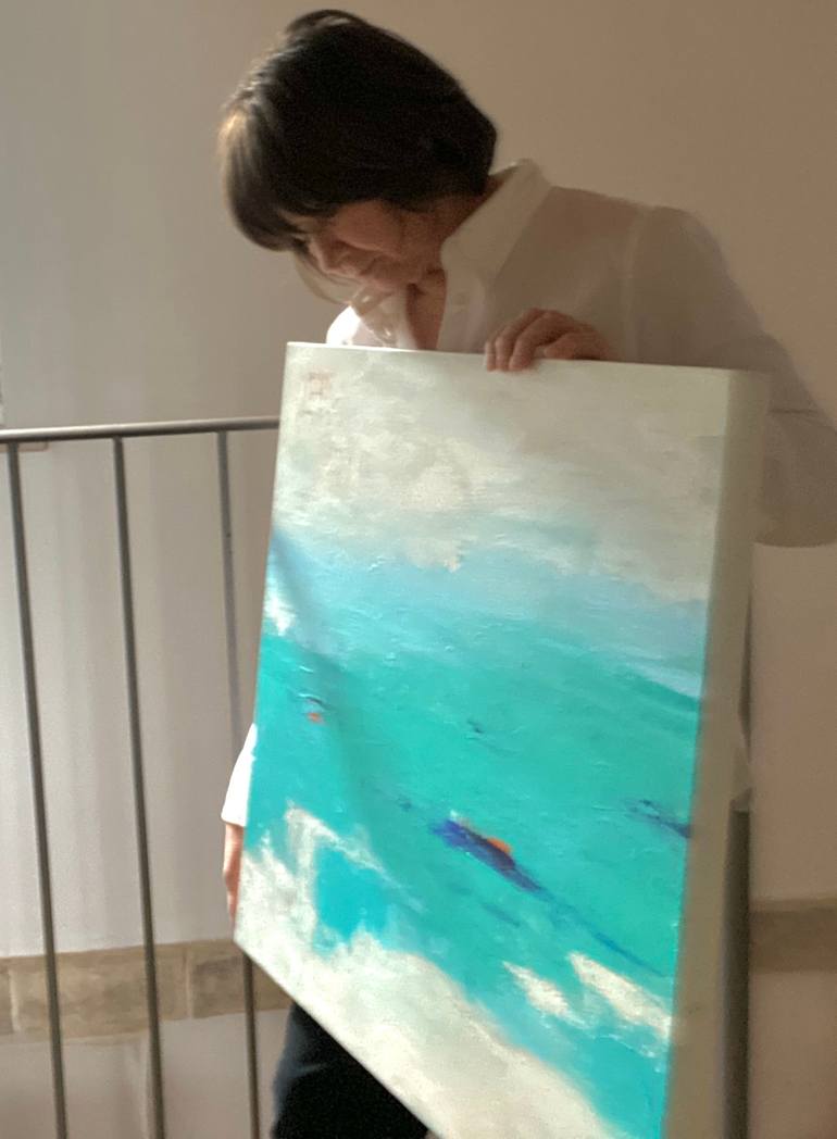 Original Abstract Expressionism Landscape Painting by Zoya Maystruk