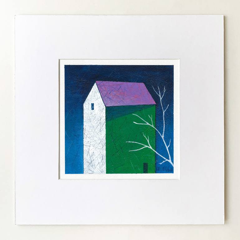 Original Bauhaus Abstract Painting by Rita Wolff
