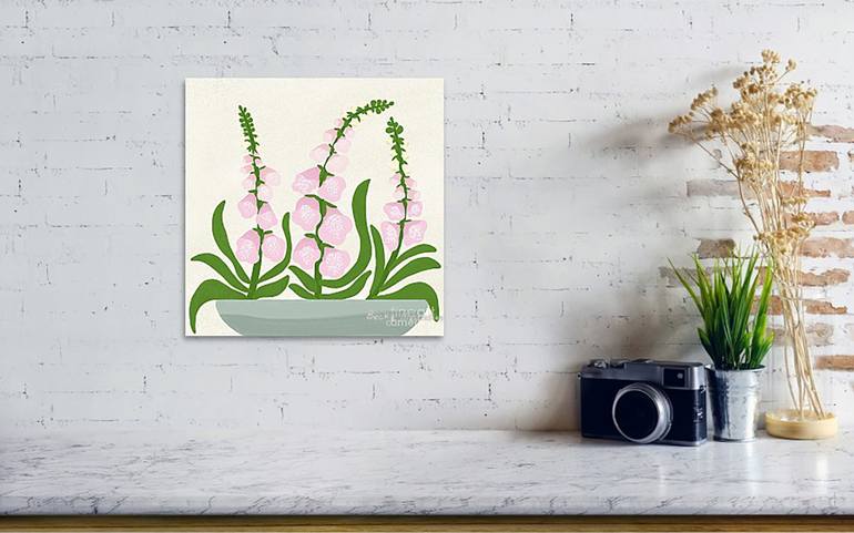 Original Floral Painting by min fen Zhu