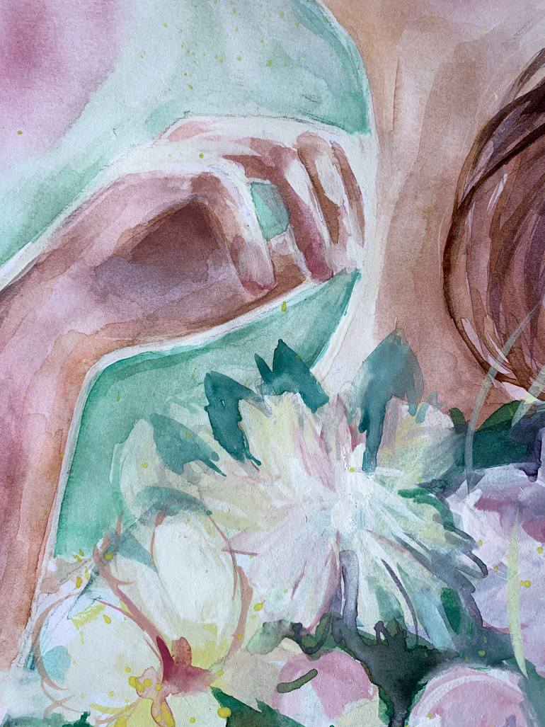 Original Abstract Expressionism People Painting by Lisa Lu