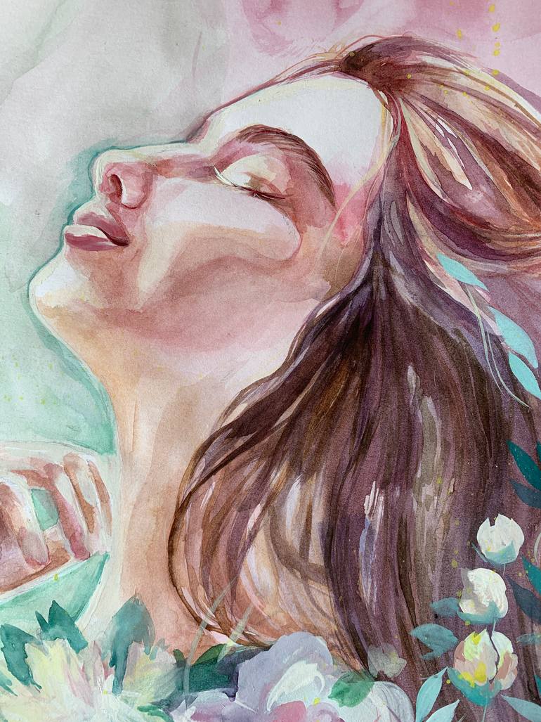 Original Abstract Expressionism People Painting by Lisa Lu