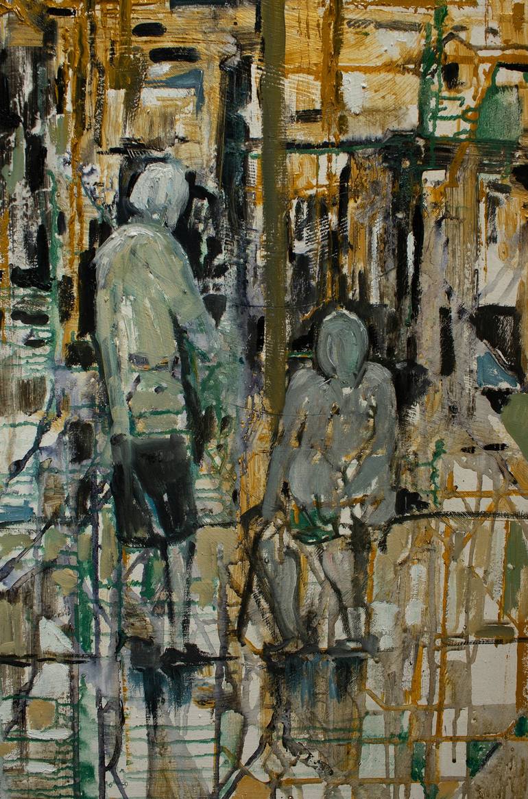 Print of Abstract People Painting by Amalamati Lissimore