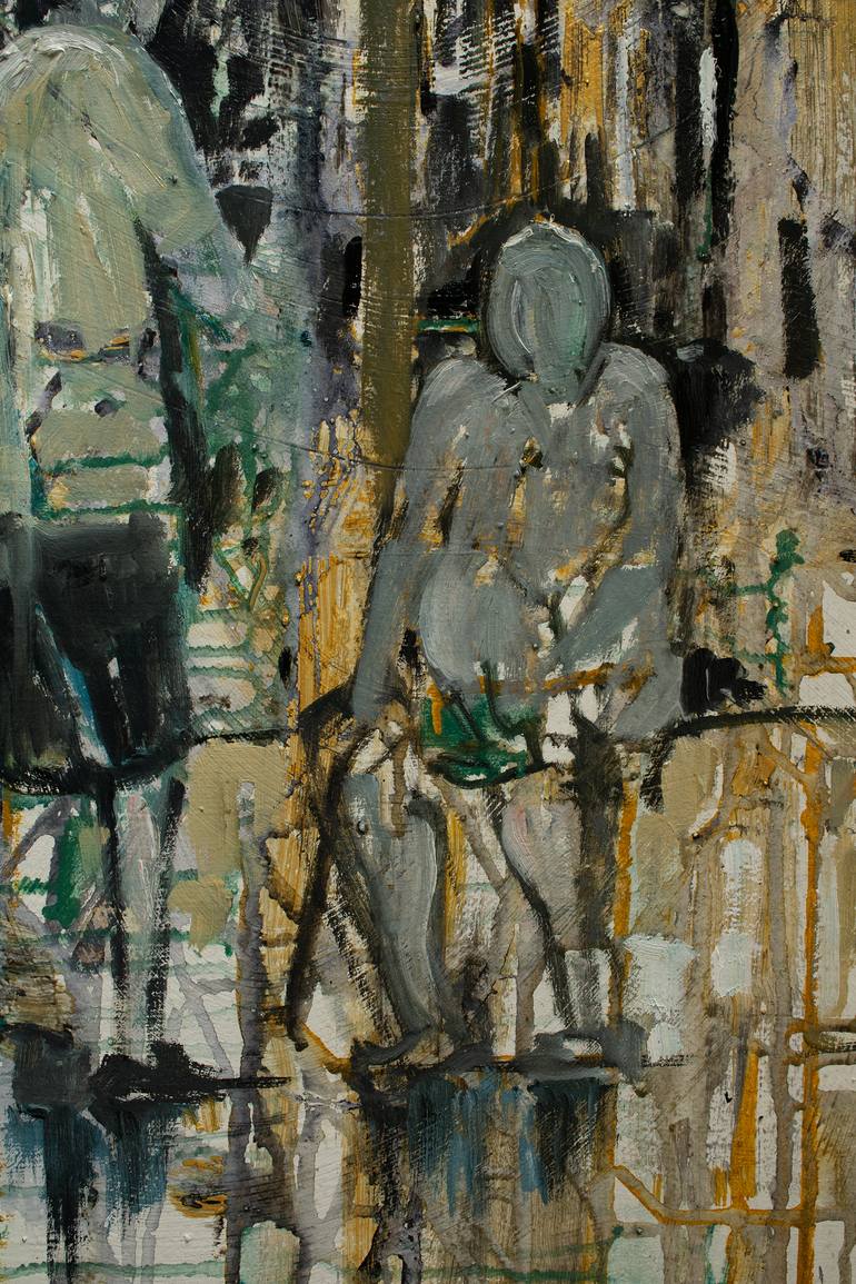 Original Abstract People Painting by Amalamati Lissimore