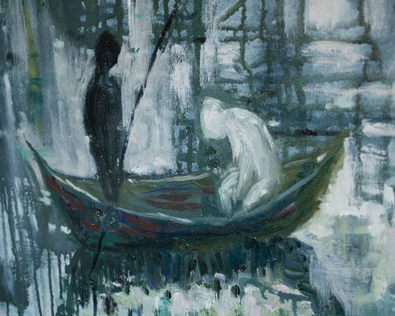 Original Contemporary Boat Painting by Amalamati Lissimore
