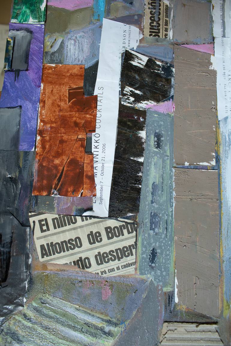 Original Abstract Cities Painting by Amalamati Lissimore